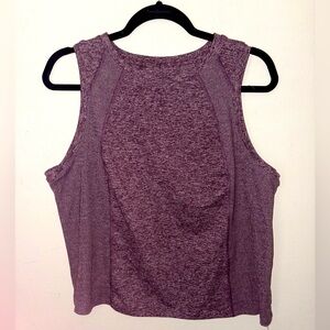 Members Mark Soft Ribbed Heathered Purple Sleeveless Top